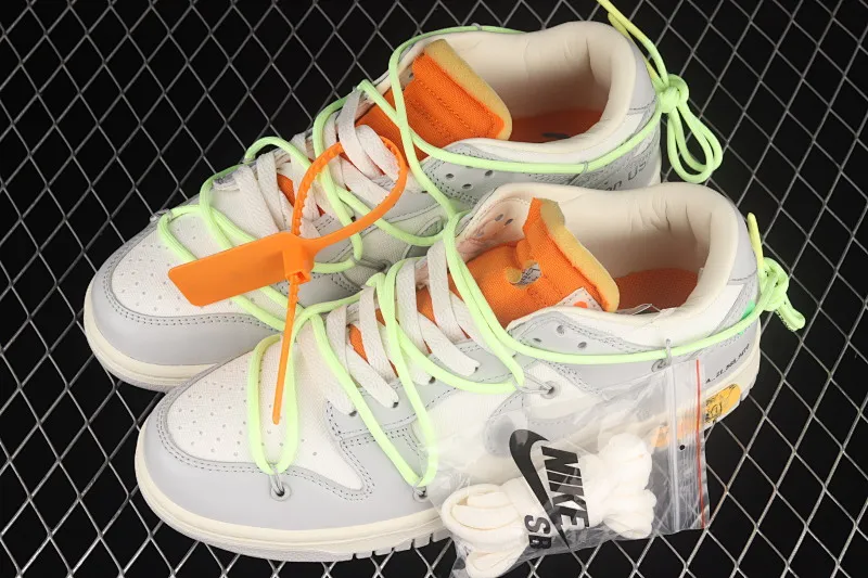 All Categories Nk SB Dunk Series Nk SB Dunk Low Low-top Sneakers Pure Original Version OF x Nk Dunk Low OW White Gray Casual Sports Skateboard Shoes DM1602-128
